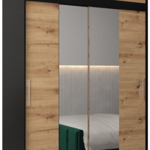 Szafa przesuwna Tokyo 1 150 czarny + artisan z nadstawką 82388