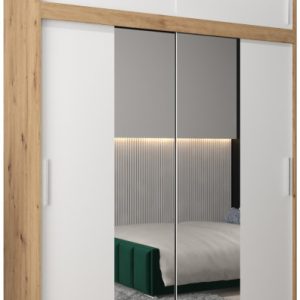 Szafa przesuwna Tokyo 1 180 artisan + biały z nadstawką 82495