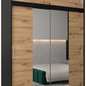Szafa przesuwna Tokyo 1 180 czarny + artisan z nadstawką 82283