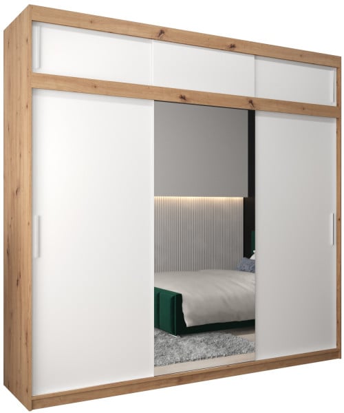 Szafa przesuwna Tokyo 1 250 artisan + biały z nadstawką 82453