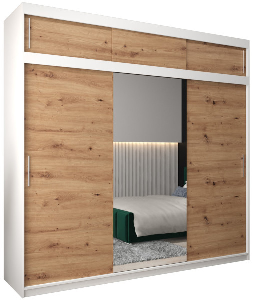 Szafa przesuwna Tokyo 1 250 biały + artisan z nadstawką 105696