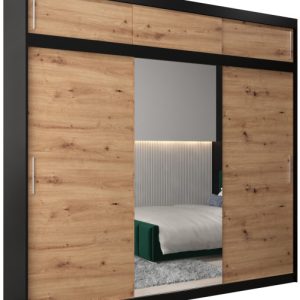 Szafa przesuwna Tokyo 1 250 czarny + artisan z nadstawką 82420 Szafa przesuwna Tokyo 1 250 czarny + artisan z nadstawką 82420