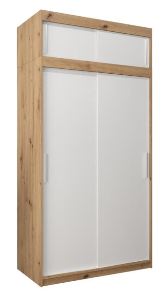 Szafa przesuwna Tokyo 120 artisan + biały z nadstawką 90577