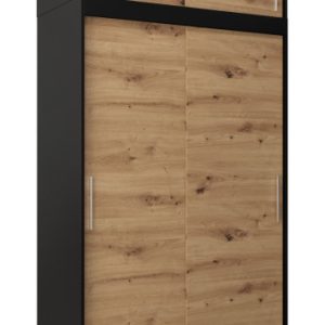 Szafa przesuwna Tokyo 120 czarny + artisan z nadstawką 90680 Szafa przesuwna Tokyo 120 czarny + artisan z nadstawką 90680