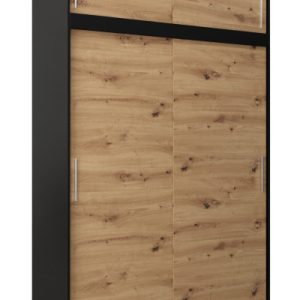 Szafa przesuwna Tokyo 150 czarny + artisan z nadstawką 90618