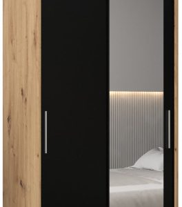 Szafa przesuwna Tokyo 2 100 artisan + czarny z nadstawką 82113 Szafa przesuwna Tokyo 2 100 artisan + czarny z nadstawką 82113