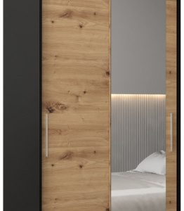 Szafa przesuwna Tokyo 2 100 czarny + artisan z nadstawką 82443 Szafa przesuwna Tokyo 2 100 czarny + artisan z nadstawką 82443