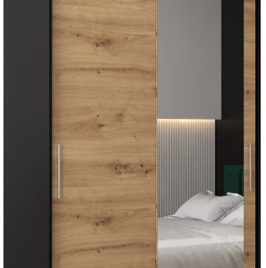 Szafa przesuwna Tokyo 2 120 czarny + artisan z nadstawką 82199 Szafa przesuwna Tokyo 2 120 czarny + artisan z nadstawką 82199