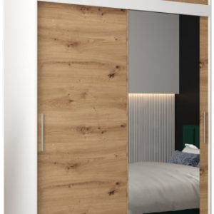 Szafa przesuwna Tokyo 2 150 biały + artisan z nadstawką 82323 Szafa przesuwna Tokyo 2 150 biały + artisan z nadstawką 82323