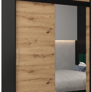 Szafa przesuwna Tokyo 2 150 czarny + artisan z nadstawką 82288 Szafa przesuwna Tokyo 2 150 czarny + artisan z nadstawką 82288