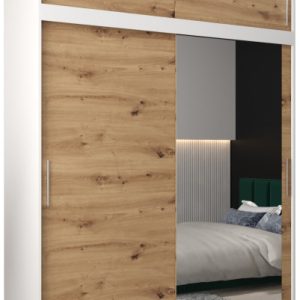 Szafa przesuwna Tokyo 2 180 biały + artisan z nadstawką 82156 Szafa przesuwna Tokyo 2 180 biały + artisan z nadstawką 82156