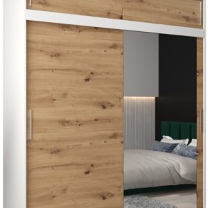 Szafa przesuwna Tokyo 2 200 biały + artisan z nadstawką 82440 Szafa przesuwna Tokyo 2 200 biały + artisan z nadstawką 82440