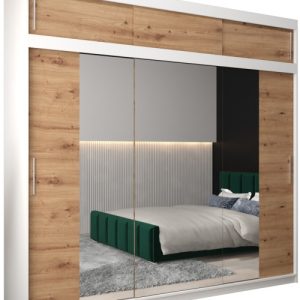 Szafa przesuwna Tokyo 2 250 biały + artisan z nadstawką 82118 Szafa przesuwna Tokyo 2 250 biały + artisan z nadstawką 82118