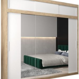 Szafa przesuwna Tokyo 2 250 sonoma + biały z nadstawką 82465 Szafa przesuwna Tokyo 2 250 sonoma + biały z nadstawką 82465