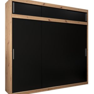 Szafa przesuwna Tokyo 250 artisan + czarny z nadstawką 90216 Szafa przesuwna Tokyo 250 artisan + czarny z nadstawką 90216