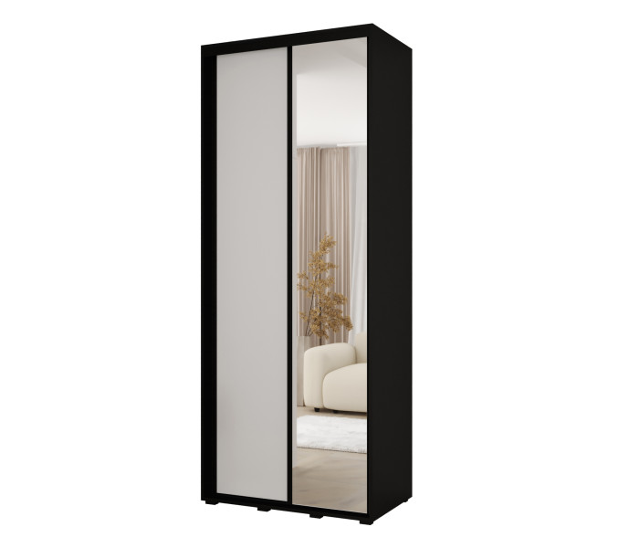Szafa przesuwna VADO 3 45 x 110 cm, czarny /biały/czarny 841176