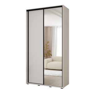 Szafa przesuwna VADO 3 45 x 130 cm, biały /biały/czarny 850453 Szafa przesuwna VADO 3 45 x 130 cm, biały /biały/czarny 850453