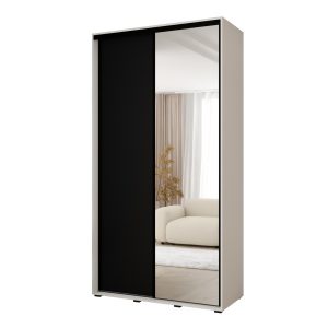 Szafa przesuwna VADO 3 45 x 140 cm, biały /czarny/czarny 851367 Szafa przesuwna VADO 3 45 x 140 cm, biały /czarny/czarny 851367