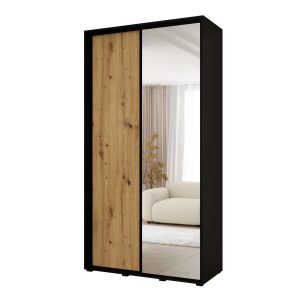 Szafa przesuwna VADO 3 45 x 140 cm, czarny /dąb artisan/czarny 851366 Szafa przesuwna VADO 3 45 x 140 cm, czarny /dąb artisan/czarny 851366