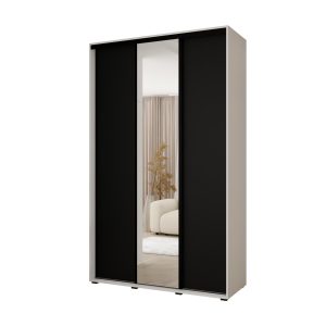 Szafa przesuwna VADO 3 45 x 150 cm, biały /czarny/czarny 851371 Szafa przesuwna VADO 3 45 x 150 cm, biały /czarny/czarny 851371