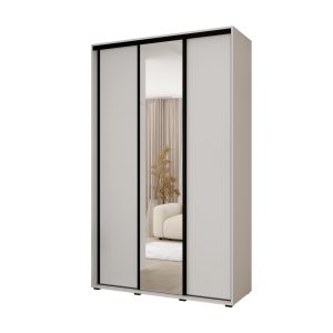 Szafa przesuwna VADO 3 45 x 160 cm, biały /biały/czarny 917053 Szafa przesuwna VADO 3 45 x 160 cm, biały /biały/czarny 917053