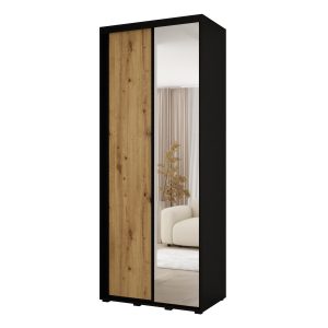 Szafa przesuwna VADO 3 60 x 110 cm, czarny /dąb artisan/czarny 841168 Szafa przesuwna VADO 3 60 x 110 cm, czarny /dąb artisan/czarny 841168