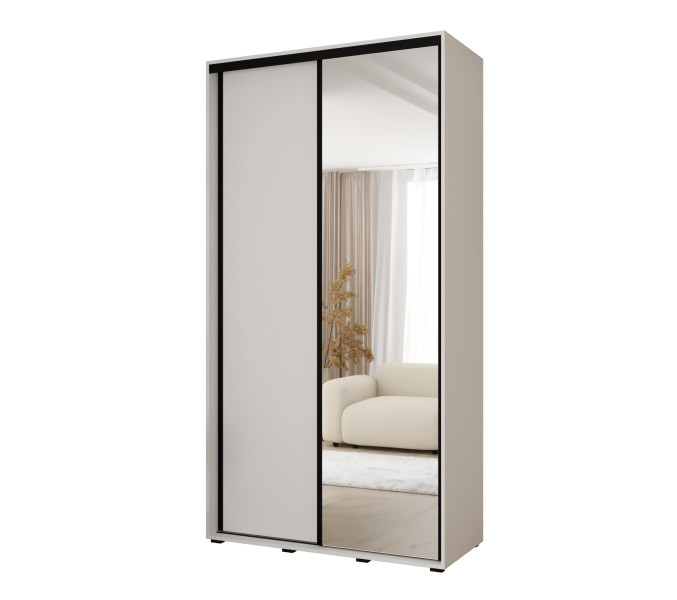 Szafa przesuwna VADO 3 60 x 140 cm, biały /biały/czarny 851355