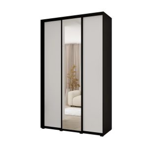 Szafa przesuwna VADO 3 60 x 150 cm, czarny /biały/czarny 851373 Szafa przesuwna VADO 3 60 x 150 cm, czarny /biały/czarny 851373