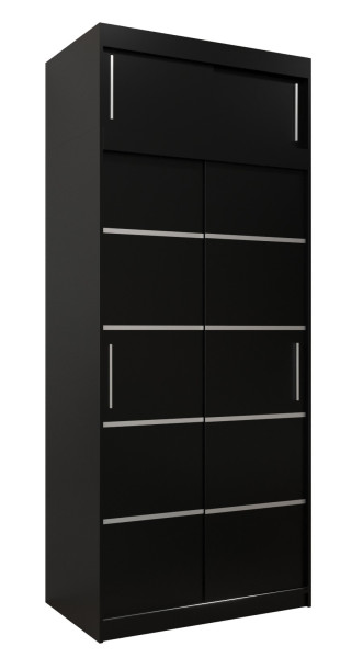 Szafa przesuwna Verona 1 100 czarny + czarny z nadstawką 97402
