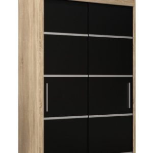 Szafa przesuwna Verona 1 100 sonoma + czarny z nadstawką 97079 Szafa przesuwna Verona 1 100 sonoma + czarny z nadstawką 97079