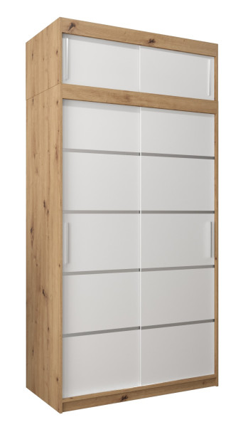 Szafa przesuwna Verona 1 120 artisan + biały z nadstawką 97347