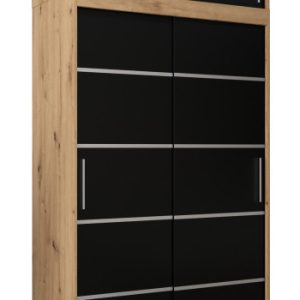 Szafa przesuwna Verona 1 120 artisan + czarny z nadstawką 97409
