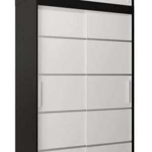 Szafa przesuwna Verona 1 120 czarny + biały z nadstawką 97538