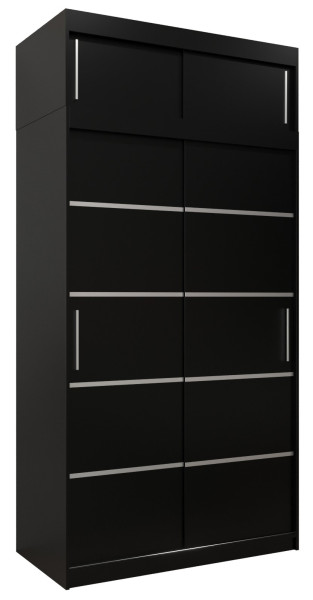 Szafa przesuwna Verona 1 120 czarny + czarny z nadstawką 97127