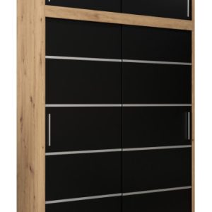 Szafa przesuwna Verona 1 150 artisan + czarny z nadstawką 96962