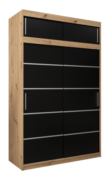 Szafa przesuwna Verona 1 150 artisan + czarny z nadstawką 96962