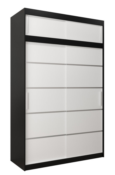 Szafa przesuwna Verona 1 150 czarby + biały z nadstawką 97111