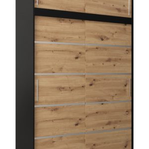 Szafa przesuwna Verona 1 150 czarny + artisan z nadstawką 97530 Szafa przesuwna Verona 1 150 czarny + artisan z nadstawką 97530