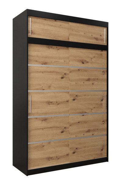 Szafa przesuwna Verona 1 150 czarny + artisan z nadstawką 97530