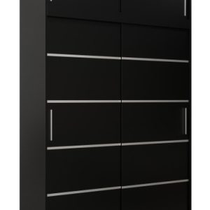 Szafa przesuwna Verona 1 150 czarny + czarny z nadstawką 97041 Szafa przesuwna Verona 1 150 czarny + czarny z nadstawką 97041