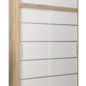 Szafa przesuwna Verona 1 150 sonoma + biały z nadstawką 97026 Szafa przesuwna Verona 1 150 sonoma + biały z nadstawką 97026
