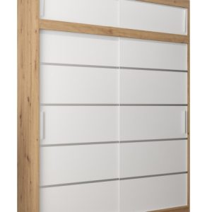 Szafa przesuwna Verona 1 180 artisan + biały z nadstawką 97431 Szafa przesuwna Verona 1 180 artisan + biały z nadstawką 97431