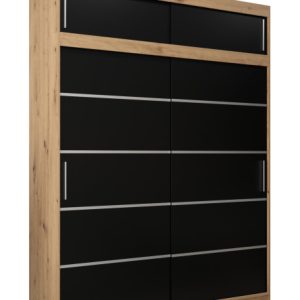 Szafa przesuwna Verona 1 180 artisan + czarny z nadstawką 97305 Szafa przesuwna Verona 1 180 artisan + czarny z nadstawką 97305