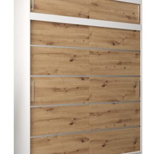 Szafa przesuwna Verona 1 180 biały + artisan z nadstawką 96999 Szafa przesuwna Verona 1 180 biały + artisan z nadstawką 96999