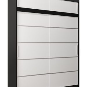 Szafa przesuwna Verona 1 180 czarny + biały z nadstawką 97007 Szafa przesuwna Verona 1 180 czarny + biały z nadstawką 97007