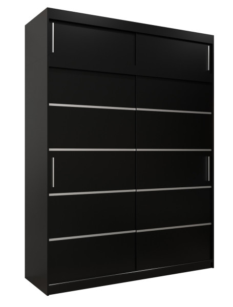 Szafa przesuwna Verona 1 180 czarny + czarny z nadstawką 97093
