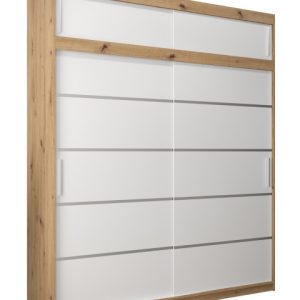 Szafa przesuwna Verona 1 200 artisan + biały z nadstawką 97346