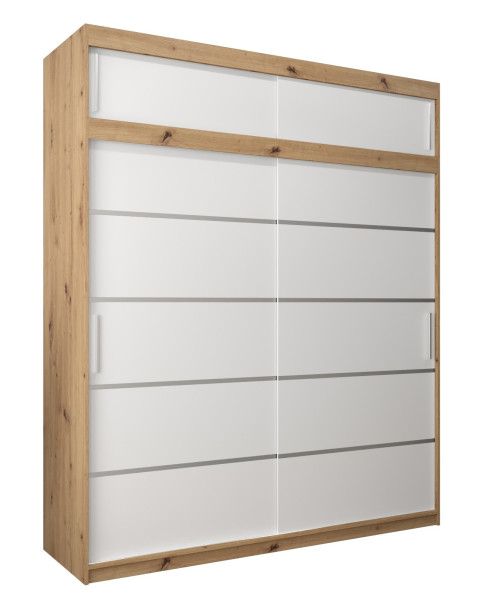 Szafa przesuwna Verona 1 200 artisan + biały z nadstawką 97346