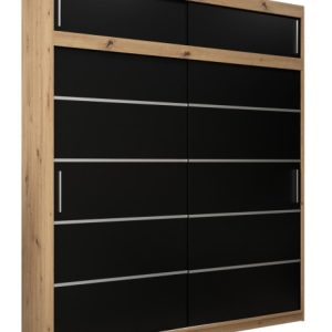Szafa przesuwna Verona 1 200 artisan + czarny z nadstawką 97144