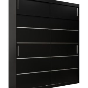 Szafa przesuwna Verona 1 200 czarny + czarny z nadstawką 97559